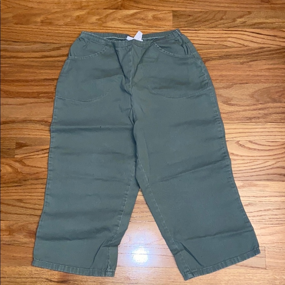 Army Green Capri Pants